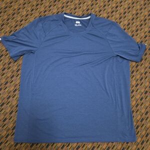 REI Co Op T Shirt Mens XL Blue Short Sleeve Outdoor Performance Tee